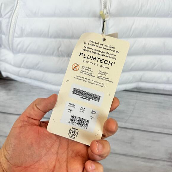 Save The Duck Women's White Neha Channel Plumtech Quilt Puffer Jacket Size XL - Picture 3 of 10